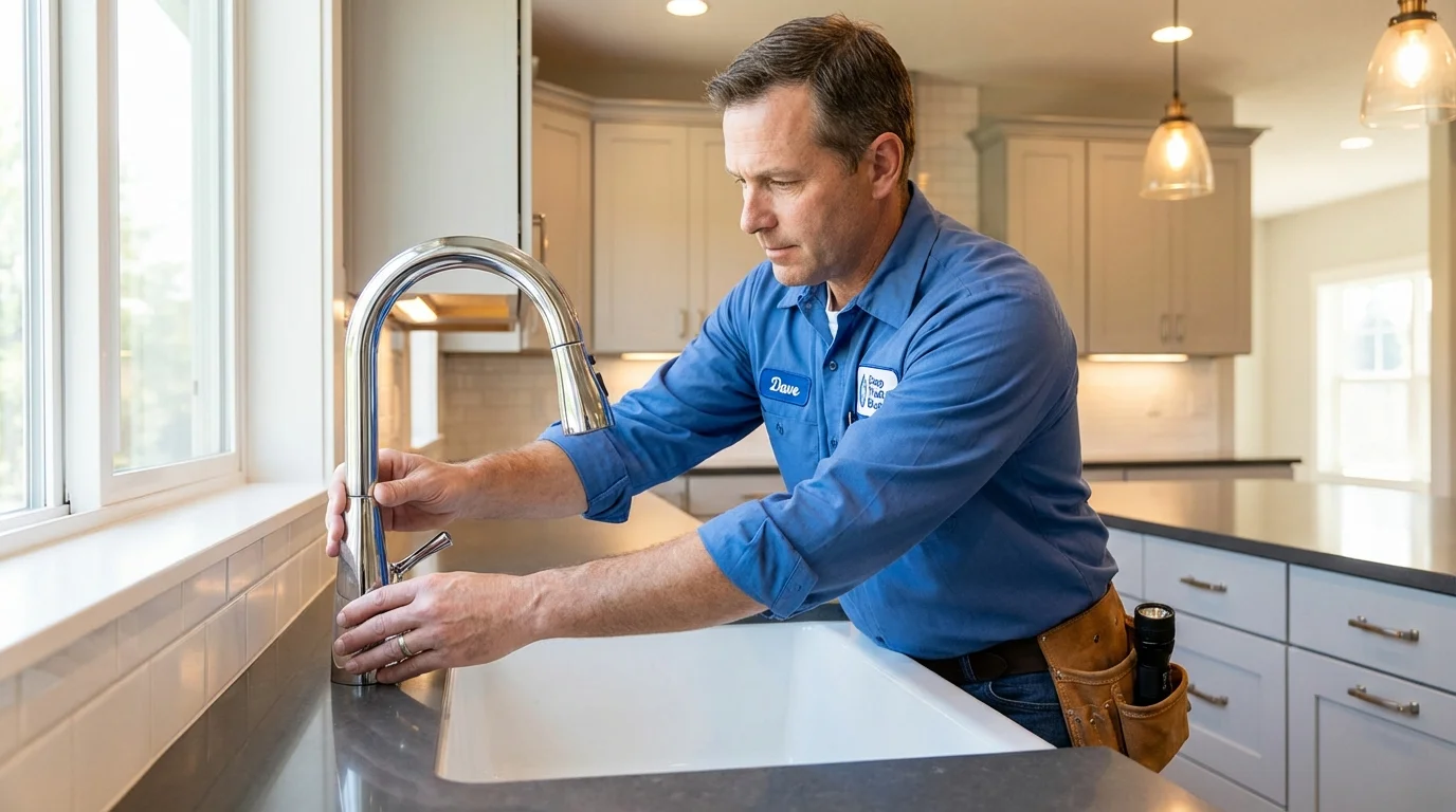 Kitchen faucet installation by Johns Plumbing LLC in Kennedale