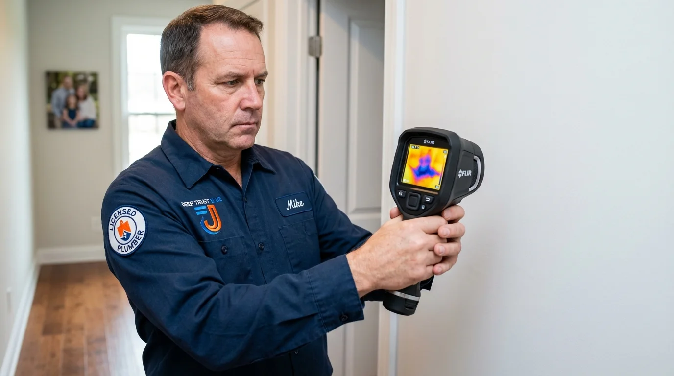 Thermal imaging leak detection by Johns Plumbing LLC in Kennedale